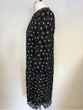 HOBBS BLACK & WHITE FLORAL LACE SPECIAL OCCASION DRESS COAT SIZE 12