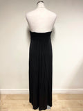 COAST BLACK STRAPLESS LONG EVENING DRESS SIZE 12
