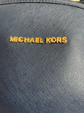 MICHAEL KORS JET SET NAVY BLUE LEATHER LARGE SHOPPER/ TOTE BAG