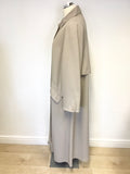 FOUR SEASONS NATURAL/ BEIGE FULL LENGTH TRENCH COAT SIZE L