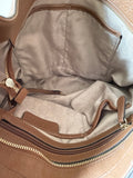 MICHAEL KORS TAN LEATHER LARGE SHOULDER BAG