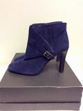 BRAND NEW MARKS & SPENCER AUTOGRAPH DARK BLUE SUEDE ANKLE BOOTS SIZE 5/38
