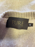 PURE COLLECTION CAMEL WOOL & CASHMERE LONG SLEEVE JUMPER SIZE 10