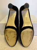 HOBBS BLACK SUEDE PLATFORM SOLE HEELS SIZE 7/40