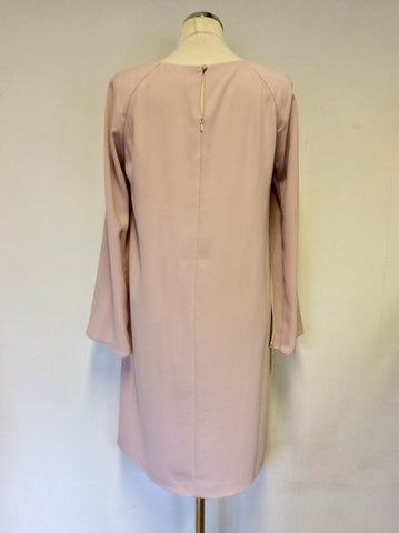 JACQUES VERT PALE NUDE PINK SPLIT SLEEVE OCCASION DRESS SIZE 12