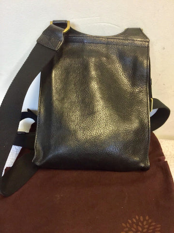 MULBERRY BLACK LEATHER ANTONY CROSS BODY MESSANGER BAG