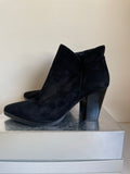 MINT VELVET BLACK SUEDE ANKLE BOOTS SIZE 6/39