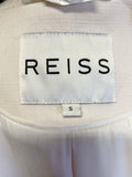 REISS SKORPIOS CHAMPAGNE WOOL BLEND LONG LINE JACKET SIZE S