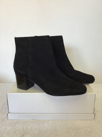 BRAND NEW SAM EDELMAN BLACK SUEDE ANKLE BOOTS SIZE 4/37