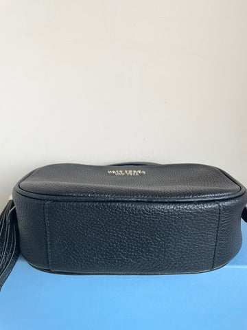 KATE SPADE ANNABEL BLACK LEATHER TASSEL TRIM CROSS BODY/SHOULDER CAMERA BAG