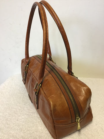 VINTAGE MULBERRY CHESTNUT BROWN LEATHER CONGO SHOULDER BAG