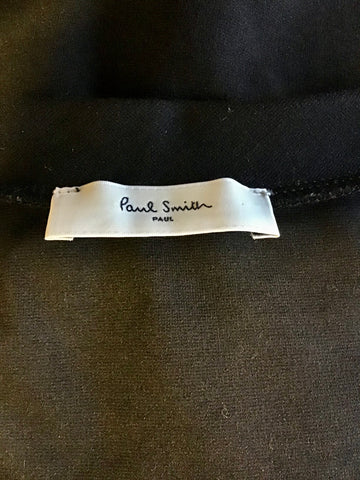 PAUL SMITH BLACK EMBOSSED FLOWER PRINT SHORT SLEEVE TOP SIZE M