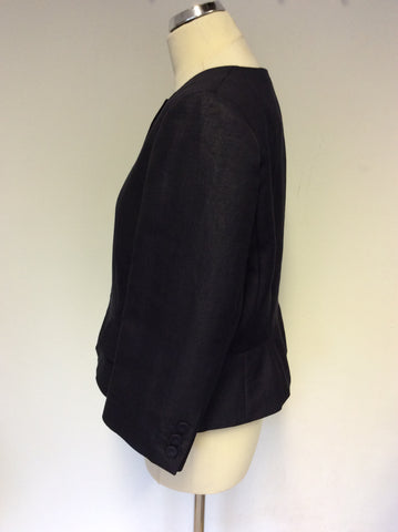 HOBBS INVITATION DARK MIDNIGHT BLUE FINEST ITALIAN CLOTH JACKET SIZE 16
