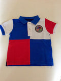 HACKETT RED,WHITE & BLUE SHORT SLEEVE POLO SHIRT AGE 12 MONTHS