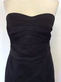 COAST BLACK STRAPLESS SPECIAL OCCASION PENCIL DRESS SIZE 14