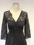 & OTHER STORIES BLACK LACE 3/4 SLEEVE FIT & FLARE OCCASION DRESS SIZE 8