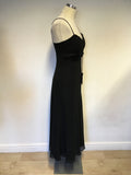 BRAND NEW MARKS & SPENCER AUTOGRAPH BLACK SILK LONG SPECIAL OCCASION DRESS SIZE 10