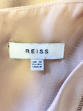 REISS OLIVE BLUSH PINK LADDER DETAILED SLEEVELESS TUNIC TOP SIZE 12