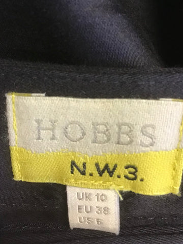 HOBBS NW3 NAVY BLUE COTTON A LINE CULOTTES SIZE 10