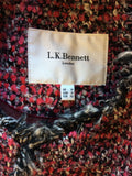 BRAND NEW LK BENNETT EDELLE PINK TWEED JACKET SIZE 14