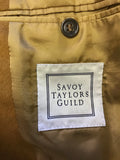 SAVOY TAYLORS GUILD TAN WOOL & CASHMERE BLEND JACKET SIZE 38R