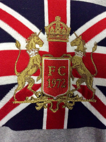 FRENCH CONNECTION GREY UNION JACK JUMPER AGE 14/15 YEARS