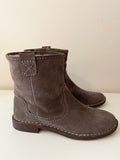 CLARKS BROWN LAMBSKIN SUEDE WOOL LINED ANKLE BOOTS SIZE 5/38