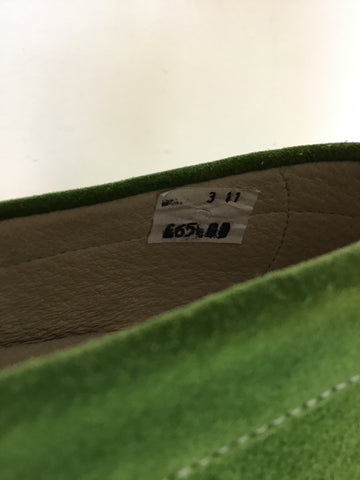 BRAND NEW VANILLA MOON SIAN LIME GREEN SUEDE FLAT LOAFERS SIZE 4/37