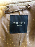 MAX MARA WEEKEND CAMEL 100% WOOL MELTON COAT SIZE 12