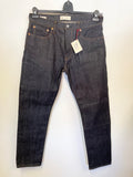 BRAND NEW GAP DARK BLUE KAIHARA JAPANESE SEVEDGE STRAIGHT LEG JEANS SIZE 32x32