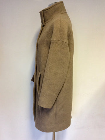 MAX MARA WEEKEND CAMEL 100% WOOL MELTON COAT SIZE 12