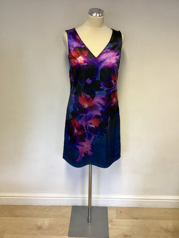 MONSOON MULTI COLOURED FLORAL PRINT DRESS SIZE 10