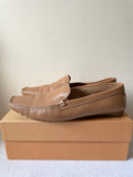 TODS CAMEL LEATHER FLATS SIZE 6.5/39.5