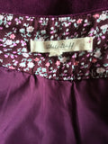 WHITE STUFF PLUM BRUSHED COTTON SPOT TRIM SKIRT SIZE 14