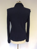 WHISTLES DARK BLUE COTTON JACKET SIZE 10