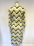 STAR BY JULIEN MACDONALD MULTI COLOURED CHEVRON PRINT STRETCH PENCIL DRESS SIZE 12