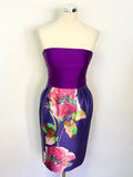BRAND NEW COAST MULTI COLOURED STRAPLESS SPECIAL OCCASION BEE DRESS SIZE 8