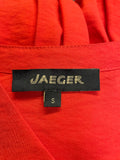 BRAND NEW JAEGER RED V NECKLINE 3/4 SLEEVE TUNIC TOP SIZE S