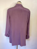 BRAND NEW SPIRITO DI ARTIGIANO MULBERRY SILK LONG JACKET SIZE 22