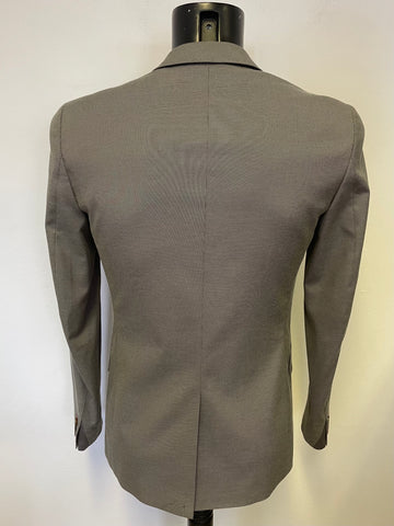 TED BAKER FARAMIR GREY FLECK COTTON BLEND SINGLE BREASTED SUIT SIZE 2 FIT 38/30