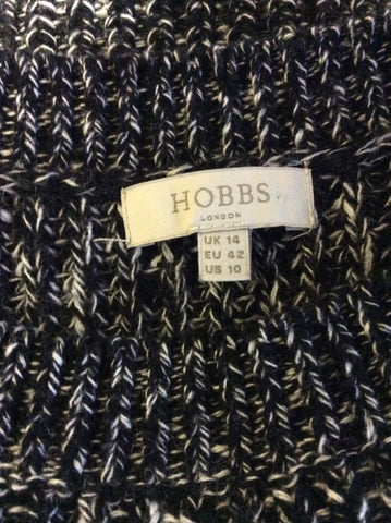 HOBBS BLACK MARL SHORT SLEEVE JUMPER SIZE 14