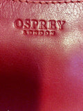OSPREY RED LEATHER SHOULDER BAG