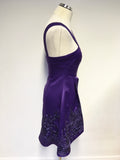 KAREN MILLEN PURPLE EMBROIDERED SPECIAL OCCASION DRESS SIDE 10