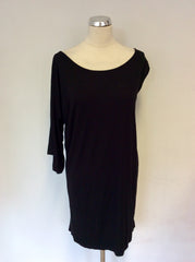 BRAND NEW CALVIN KLEIN BLACK ONE SLEEVE T SHIRT DRESS SIZE 44 UK 16