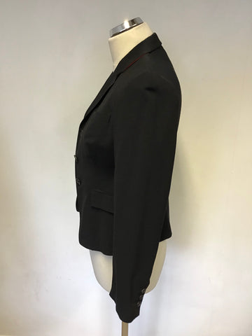 PAUL SMITH MEN ONLY BRAND BLACK WOOL SKIRT SUIT SIZE 38/40 UK 10/12