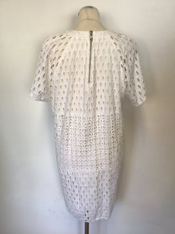 WHISTLES WHITE BROIDERY ANGLAISE WHITE DRESS SIZE 12