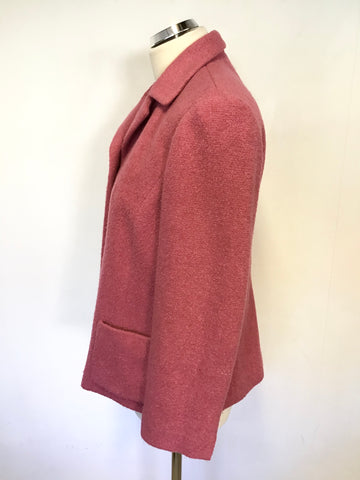 LIZ CLAIBORNE PINK WOOL BLEND JACKET SIZE 8/10