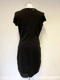 SAVE THE QUEEN BLACK,RED & SILVER SEQUIN EMBELLISHED CAP SLEEVE SHIFT DRESS SIZE XXL
