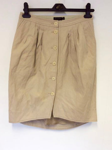 MULBERRY CREAM COTTON JACKET & SKIRT SUIT SIZE 10