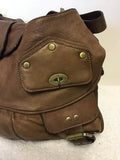 MULBERRY JONI BROWN SOFT LEATHER CROSS BODY SLOUCH HOBO BAG